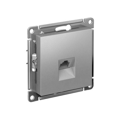 Механизм компьютерной розетки Systeme Electric ATLAS DESIGN RJ45 алюминий ATN000383