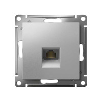 Механизм компьютерной розетки Systeme Electric ATLAS DESIGN RJ45 алюминий ATN000383