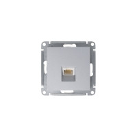 Механизм компьютерной розетки Systeme Electric ATLAS DESIGN RJ45 алюминий ATN000383