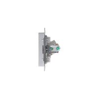 Механизм компьютерной розетки Systeme Electric ATLAS DESIGN RJ45 алюминий ATN000383