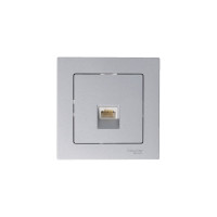 Механизм компьютерной розетки Systeme Electric ATLAS DESIGN RJ45 алюминий ATN000383