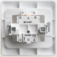 1-клавишный переключатель Systeme Electric СП Этюд 10А с индикатором, белый BC10-007B