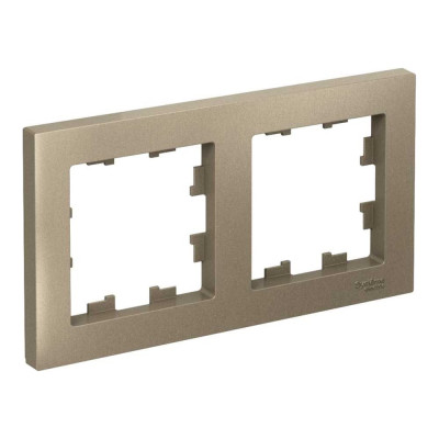 Рамка Systeme Electric 2-м ATLAS DESIGN универс. шампань ATN000502