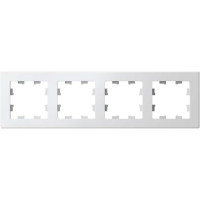 Рамка Systeme Electric 4-м ATLAS DESIGN универсальная, белая ATN000104