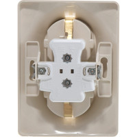 Двухместная розетка Systeme Electric СП Glossa с заземлением, в сборе бежевая GSL000224