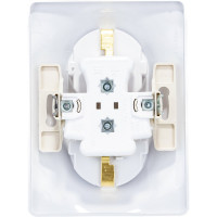 Двухместная розетка Systeme Electric СП Glossa с заземлением, в сборе белая GSL000124