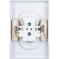 Двухместная розетка Systeme Electric ATLAS DESIGN без заземления 16А в сборе белая ATN000120