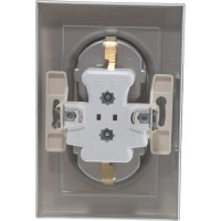 Двухместная розетка Systeme Electric ATLAS DESIGN с заземлением 16А в сборе алюминий ATN000324