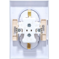 Двухместная розетка Systeme Electric ATLAS DESIGN с заземлением 16А в сборе жемчуг ATN000424