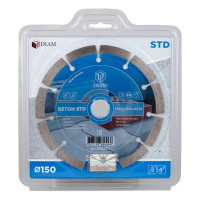 Круг алмазный отрезной по бетону STD (150х2.4х10х22.2 мм) Diam 000602
