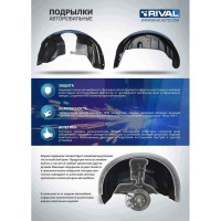 Подкрылок Rival задний левый для Renault Sandero Stepway 2014- 44703003