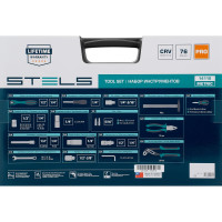 Набор инструментов 76 шт, 12-гранные головки STELS 14116