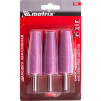 Шарошка абразивная (3 шт; 25х70x6 мм; F46; конус удлиненный) MATRIX 76000