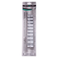 Набор торцевых головок, 1/2", 12-ти гр CrV, 10-22 мм, 10 шт. STELS 13638