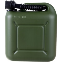 Канистра для ГСМ вертикальная, 10 л пластиковая, усиленная STELS 53126