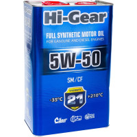 Масло моторное синтетическое 4л 5W-50 SM/CF Hi-Gear HG0554