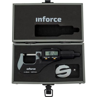 Цифровой микрометр Inforce 0-25мм/0-1"*0.001мм/0.00005" 06-11-44