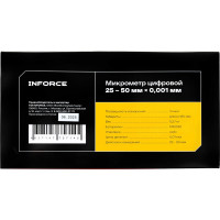 Цифровой микрометр Inforce 25-50мм/1-2"*0.001мм/0.00005" 06-11-45