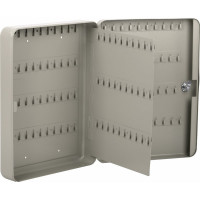 Шкафчик на 140 ключей BRAUBERG 370х280х80 мм, с замком, +140 брелоков, серый, 290340