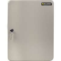 Шкафчик на 140 ключей BRAUBERG 370х280х80 мм, с замком, +140 брелоков, серый, 290340