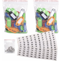 Шкафчик на 140 ключей BRAUBERG 370х280х80 мм, с замком, +140 брелоков, серый, 290340