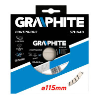 Диск алмазный сплошной (115х22.2 мм) GRAPHITE 57H640