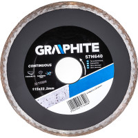 Диск алмазный сплошной (115х22.2 мм) GRAPHITE 57H640