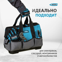 Сумка для инструмента GROSS Handwerker, 26 карманов, пластик, дно, наплечный ремень 90272