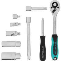Набор торцевых головок с трещоткой, 1/4"и 3/8", 44 предм, STELS 13575