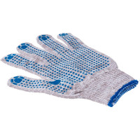 Трикотажные перчатки Без бренда ПВХ-покрытие Точка, серый меланж, 10 класс 67815