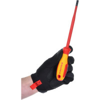 Отвертка KNIPEX SL6.5x1.2 шлицевая тонкая VDE, L лезвия 150 мм, 1000V, 2-комп. рук-ка KN-982065SL