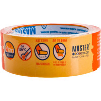 Малярная лента MASTER COLOR золотистая, рисовая бумага, термостойк. до 100C, 36 мм х 25 м 30-6123