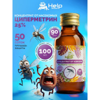 Инсектицидный концентрат от комаров HELP на весь сезон, 100мл 80227