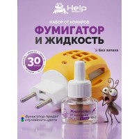 Комплект от комаров HELP 30 ночей фумигатор + жидкость 80502