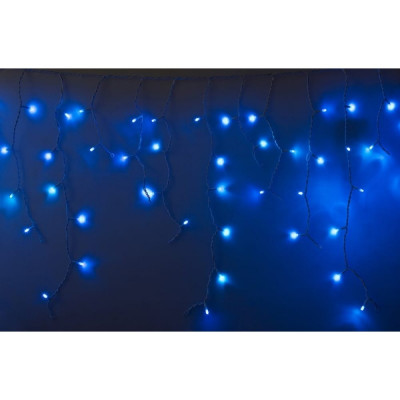 Neon-Night Гирлянда АЙСИКЛ бахрома, 4,8x0,6 м, белый ПВХ, 152 LED СИНИЕ 255-136-6