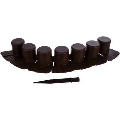 Prosperplast Бордюр для сада Palisada 4,05м, 8шт. ц. коричневый IPAL7-R222