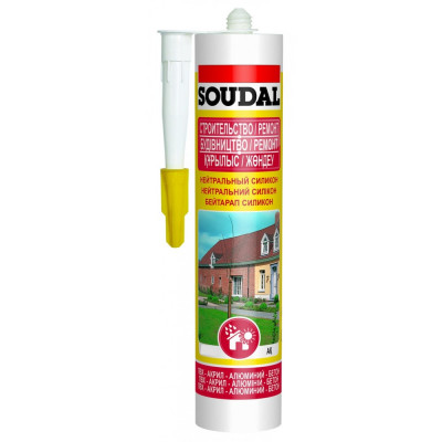 Нейтральный силиконовый герметик Soudal 105883