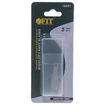 FIT IT Лезвия для ножа макетного, набор 5шт., 6 мм, прямоугольные 10491