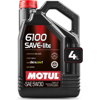 MOTUL Моторное масло 6100 SAVE-LITE 5W30 4л 107957