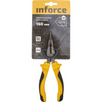 Inforce Никелированные длинногубцы 160 мм 06-18-46