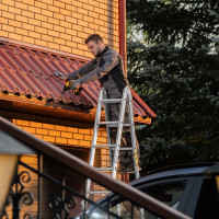 СИБРТЕХ Лестница шарнирная алюминиевая, 4х5, 97883