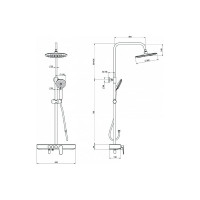 Смеситель для ванны с верхним душем IDDIS Shelfy SHESB3Fi06