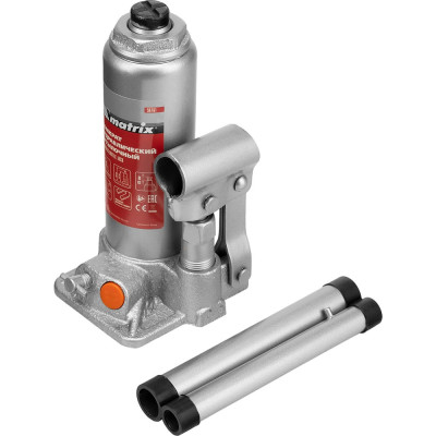 Гидравлический бутылочный домкрат MATRIX 2 т, h подъема 181–345 мм 50761
