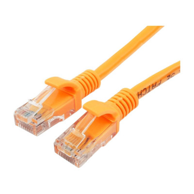 Многожильный патч-корд Cablexpert UTP кат.5e, 0.25м, литой, оранжевый PP12-0.25M/O