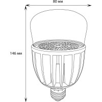 Светодиодная лампа для растений Uniel LED-M80-20W/SP/E27/CL ALS55WH, 11098