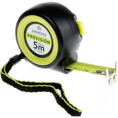 Рулетка с автоблокировкой Armero, 5 м / 19 мм, магнит, нейлон А102/051 AI02-051