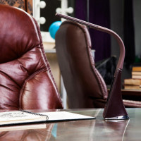 Настольный светильник с часами Uniel 5W TLD-542 Brown/LED/300Lm/5000K/Dimmer UL-00001817