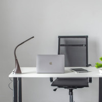 Настольный светильник с часами Uniel 5W TLD-542 Brown/LED/300Lm/5000K/Dimmer UL-00001817