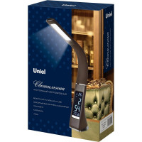 Настольный светильник c часами Uniel 5W TLD-542 Cream/LED/300Lm/5000K/Dimmer UL-00003303