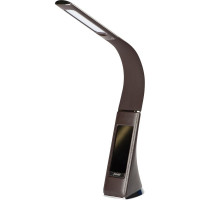 Настольный светильник с часами Uniel 5W TLD-542 Brown/LED/300Lm/5000K/Dimmer UL-00001817